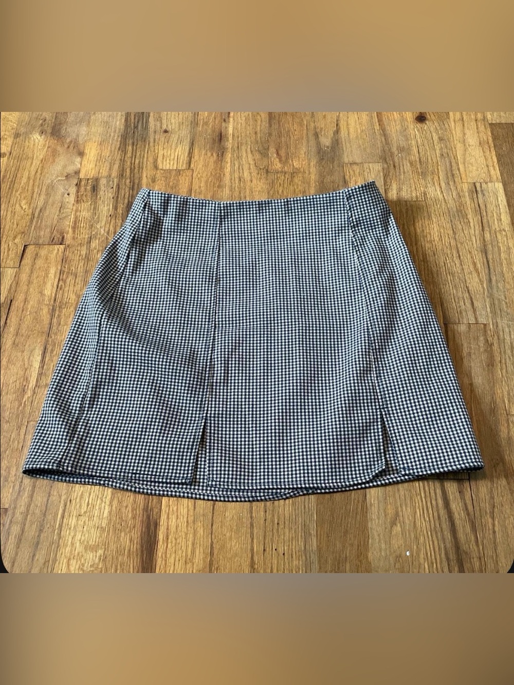 Urban Outfitters Black and White Mini Gingham Skirt
